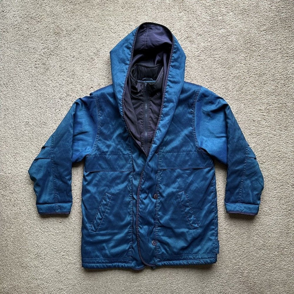 Forecaster of Boston Jacket Womens Medium Full Zip Hooded Insulated Quilted Blue